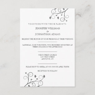 Elegantes invitaciones de boda de vinos