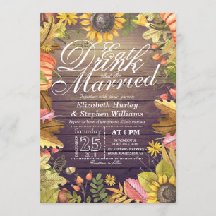 Elegantes invitaciones de boda EAT Drink & Be Marr