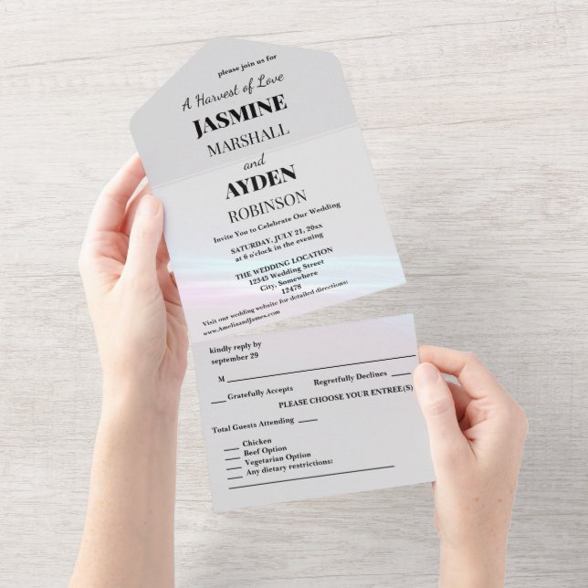 Elegantes Invitaciones de Boda Personalizadas (desgarro)
