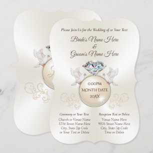 Elegantes Invitaciones de Boda Personalizadas de P
