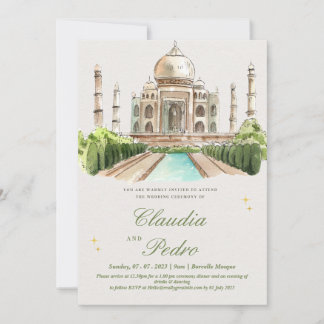 Elegantes invitaciones de bodas con temas de mezqu