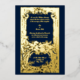 Elegantes invitaciones de bodas de aves rococó bar