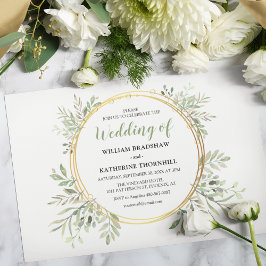 Elegantes invitaciones de bodas de verdor botánico