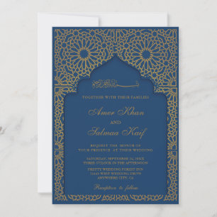 Elegantes invitaciones de bodas musulmanas