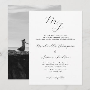 Elegantes invitaciones de bodas refinadas