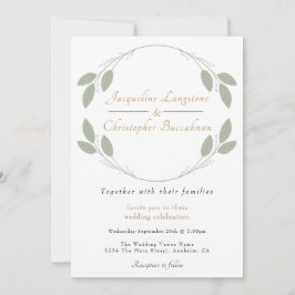 Elegantes invitaciones de bodas rusticas de eucali
