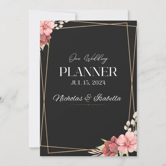 Elegantes invitaciones de bodas: su perfecto comie (Anverso)
