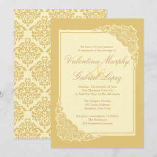 Elegantes invitaciones de bodas victorianas