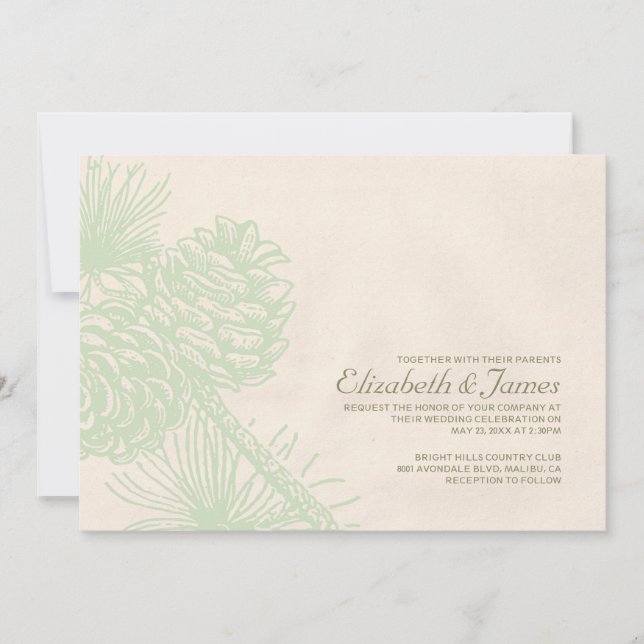Elegantes invitaciones de casamiento de pimientos (Anverso)