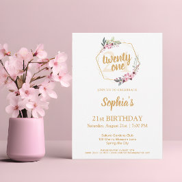 Elegantes invitaciones de cumpleaños 21 - Encanto 