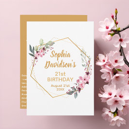 Elegantes invitaciones de cumpleaños número 21 | S