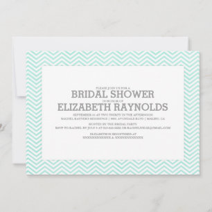 Elegantes invitaciones de ducha de novias Zigzag