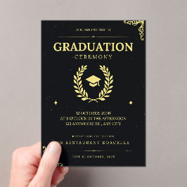 elegantes invitaciones de graduación anuncios