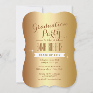 Elegantes Invitaciones de la fiesta de graduación 
