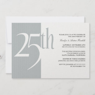 Elegantes invitaciones de la Fiesta del 25 Anivers