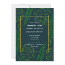 Elegantes invitaciones de Luau en Hawái