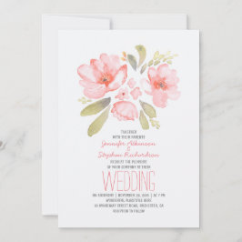 Elegantes invitaciones de matrimonio de acuarela f