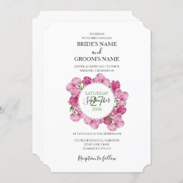 Elegantes invitaciones de matrimonio para peones r