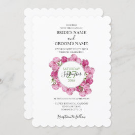 Elegantes invitaciones de matrimonio para peones r