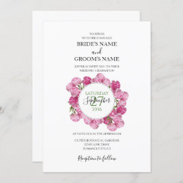 Elegantes invitaciones de matrimonio para peones r