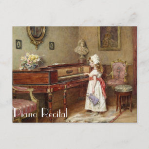 Elegantes invitaciones de Piano Vintage Recital