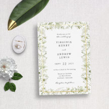 Elegantes invitaciones de Relieve metalizado Boda 