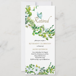 Elegantes invitaciones de RETIREMENT Botanical Flo