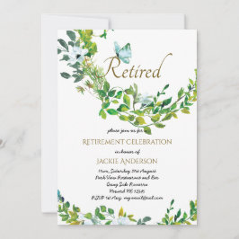 Elegantes invitaciones de RETIREMENT vegetación bo