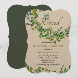Elegantes invitaciones de retiro hombre mujer vege