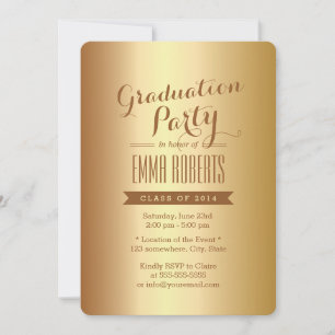 Elegantes Invitaciones del Partido de Graduación d