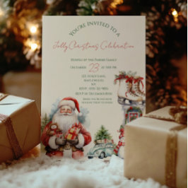 Elegantes invitaciones del partido de Navidades en
