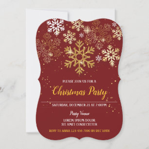Elegantes invitaciones del partido Navidades