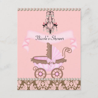 Elegantes invitaciones para baby shower de niña co