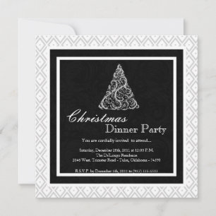 Elegantes invitaciones para cenas de Navidades de