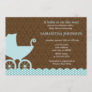 Elegantes invitaciones para damasco y transporte p