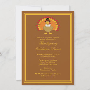 Elegantes invitaciones para dar gracias a Turquía