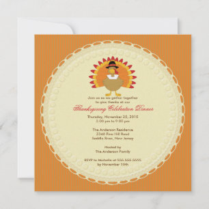Elegantes invitaciones para dar gracias a Turquía