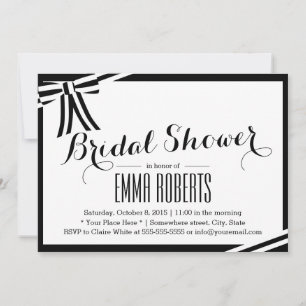 Elegantes invitaciones para ducha de novias en bla