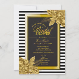 Elegantes invitaciones para ducha de novias negras