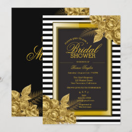 Elegantes invitaciones para ducha de novias negras