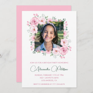 Elegantes invitaciones para el 11º cumpleaños Foto