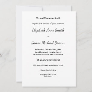 Elegantes invitaciones para el aniversario de la b