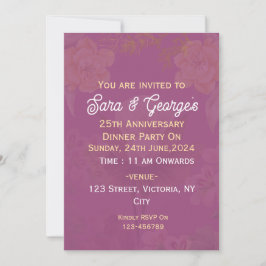Elegantes invitaciones para el aniversario de la b