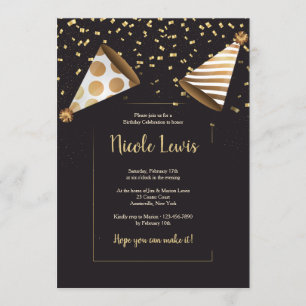 Elegantes invitaciones para fiestas de cumpleaños
