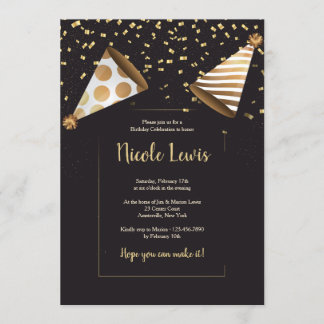 Elegantes invitaciones para fiestas de cumpleaños