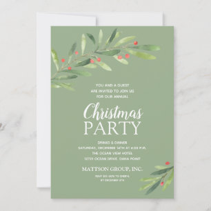 Elegantes invitaciones para fiestas de Navidades d