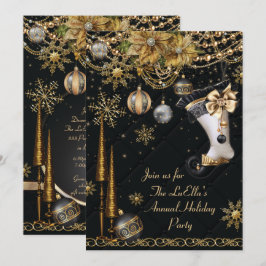 Elegantes invitaciones para fiestas de Navidades d