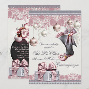 Elegantes invitaciones para fiestas de Navidades d
