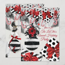 Elegantes invitaciones para fiestas de Navidades d