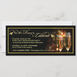 Elegantes invitaciones para fiestas de vacaciones 